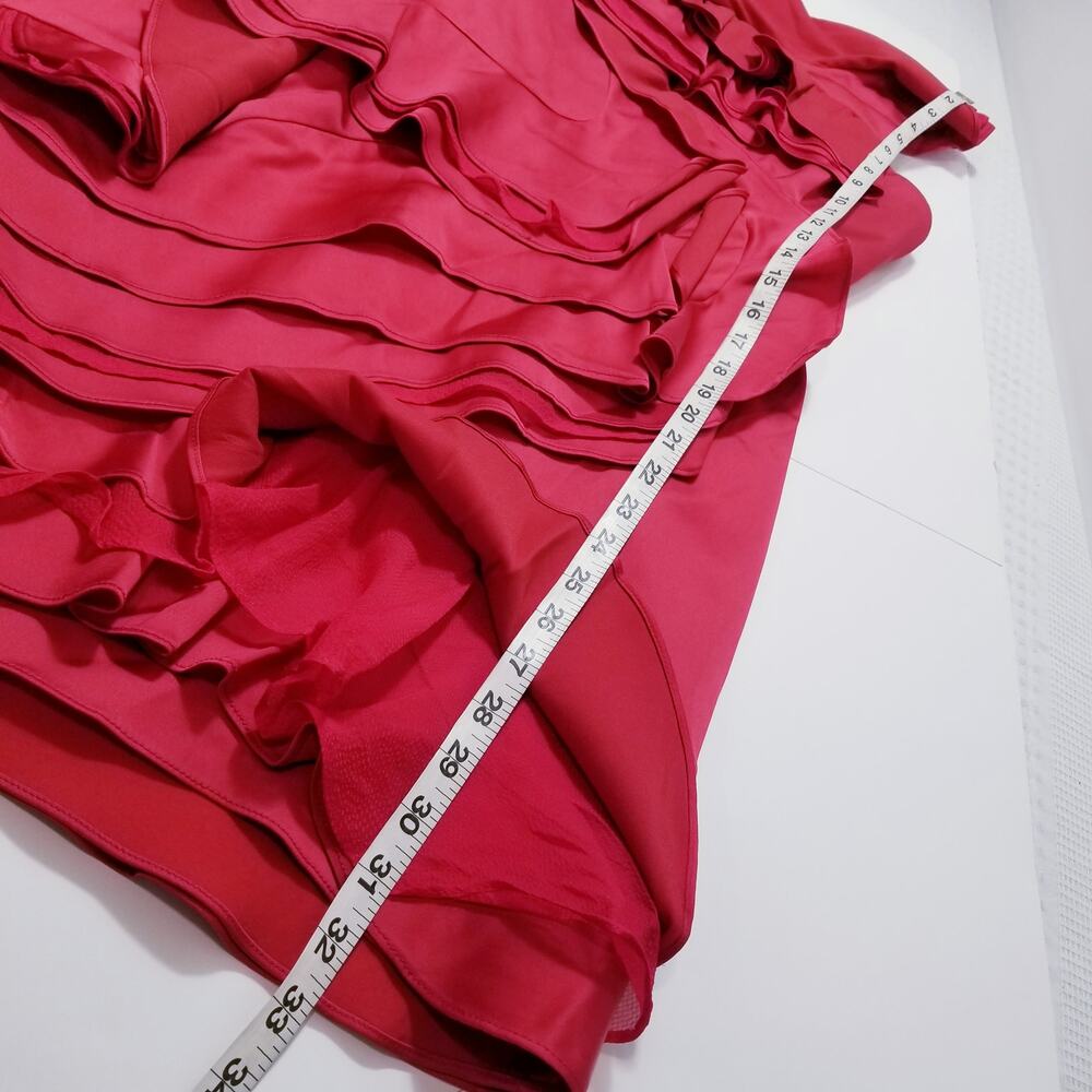 BCBGMaxAzria Jonesy Ruby Red Ruffle Mini Dress - Picture 6 of 13